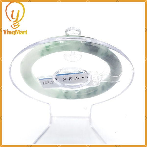 Yingmart 52mm PNJ220853 Certified Natural Color Green With Black Brown Spot Jadeite Jade Bangle Bracelet, Real Gemstone, Jewelry