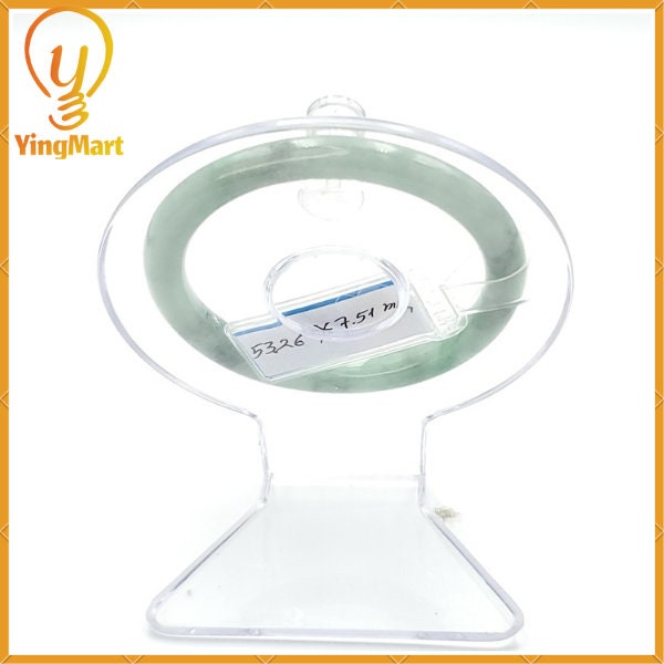 Yingmart 53mm PNJ220854 Certified Natural Color Green With Black Brown Spot Jadeite Jade Bangle Bracelet, Real Gemstone, Jewelry