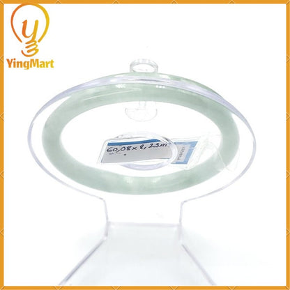 YingCollection 60mm PNJ Certified Natural Color Green With Black Brown Spot Jadeite Jade Bangle Bracelet, Real Gemstone, Jewelry