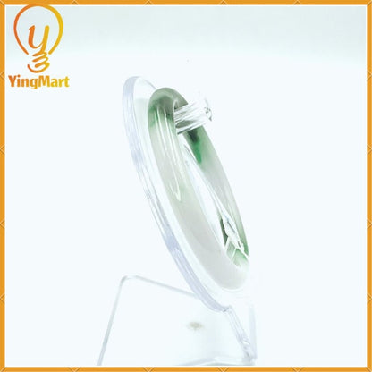 Yingmart 54mm PNJ220876 Certified Natural Color Green With Black Brown Spot Jadeite Jade Bangle Bracelet, Real Gemstone, Jewelry