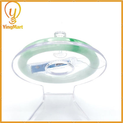 YingCollection 55mm PNJ189566 Certified Natural Color Green With Black Brown Spot Jadeite Jade Bangle Bracelet, Real Gemstone, Jewelry