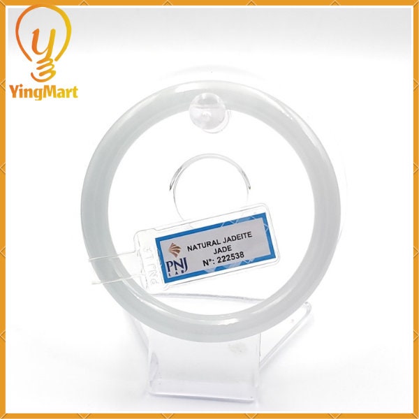 YingCollection 61mm PNJ 222538 Certified Natural Color With Black Brown Spot Jadeite Jade Bangle Bracelet, Real Gemstone, Jewelry