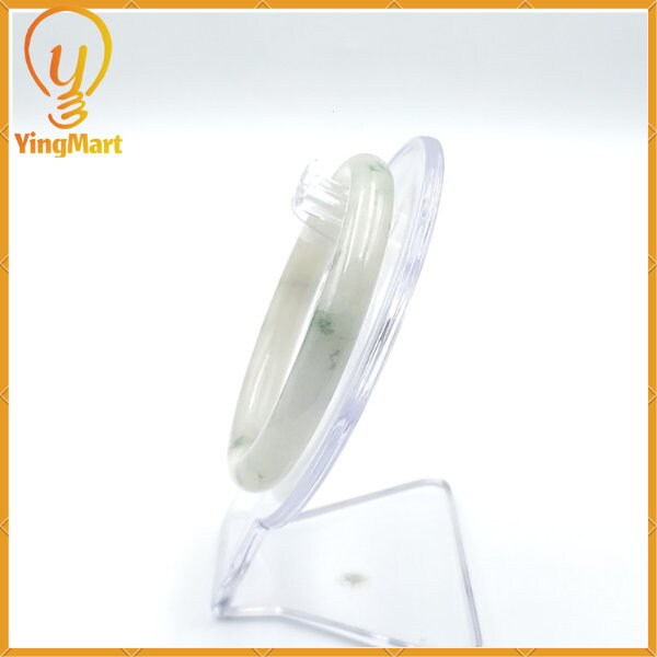 Yingmart 54mm PNJ199995 Certified Natural Color With Black Brown Spot Jadeite Jade Bangle Bracelet, Real Gemstone, Jewelry