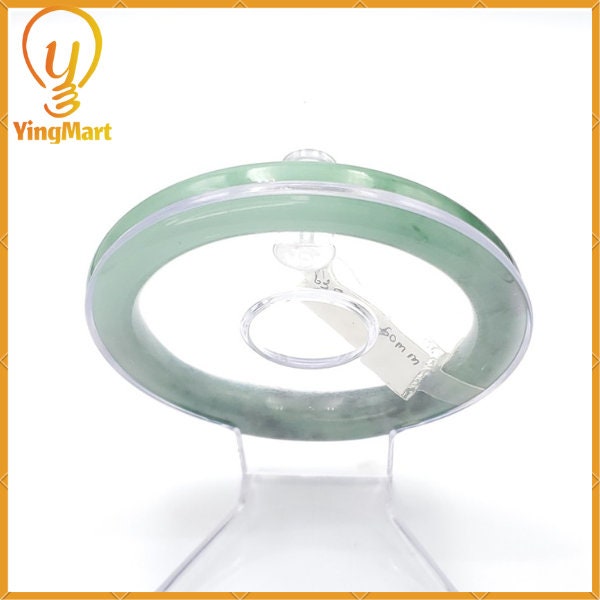 YingCollection 63mm PNJ 123750 Certified Natural Color Green With Black Brown Spot Jadeite Jade Bangle Bracelet, Real Gemstone, Jewelry