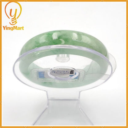Jade Bangle 59mm PNJ155431 Certified | Yingmart Natural Color Light to Medium Green Jadeite Jade Bracelet for Men, Women, Grandmother,Sister