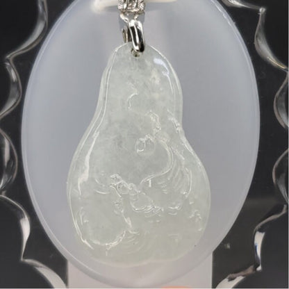 Yingmart High-Quality Translucent White  Phoenix Burmese Myanmar Genuine Jadeite Jade Grade A Hand Craving Pedant with 925S Hook Setting
