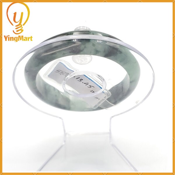 YingCollection 55mm PNJ220817  Certified Natural Color Green With Black Brown Spot Jadeite Jade Bangle Bracelet, Real Gemstone, Jewelry