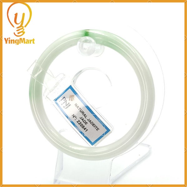 YingCollection 58mm PNJ220841 Certified Natural Color Green With Black Brown Spot Jadeite Jade Bangle Bracelet, Real Gemstone, Jewelry