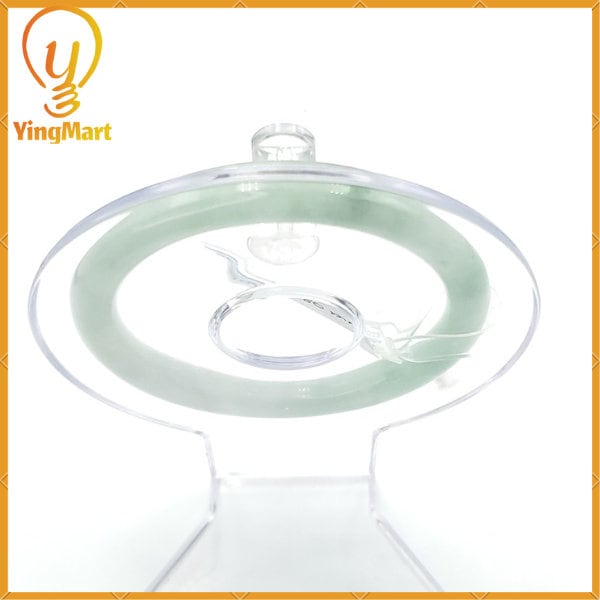 YingCollection 55mm PNJ220852 Certified Natural Color Green With Black Brown Spot Jadeite Jade Bangle Bracelet, Real Gemstone, Jewelry