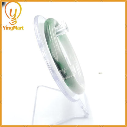 YingCollection 55mm PNJ220882 Certified Natural Color Green With Black Brown Spot Jadeite Jade Bangle Bracelet, Real Gemstone, Jewelry