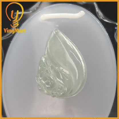 Yingmart Translucent Icy White Chipmunk Burmese Myanmar Genuine Jadeite Jade Grade A Hand Craving  Pedant