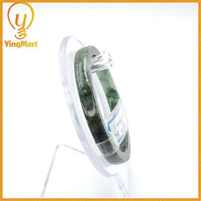 YingCollection 56mm PNJ220803 Certified Natural Color Green With Black Brown Spot Jadeite Jade Bangle Bracelet, Real Gemstone, Jewelry