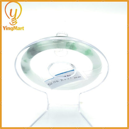 YingCollection 56mm PNJ220873 Certified Natural Color Green With Black Brown Spot Jadeite Jade Bangle Bracelet, Real Gemstone, Jewelry