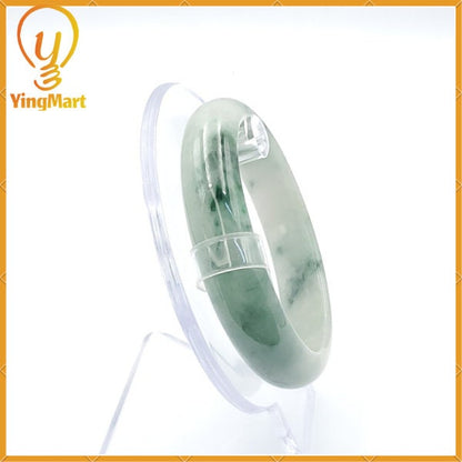 Jade Bangle 56mm PNJ221614 Certified | Yingmart Natural Color Green White to Green, Grey White, Brown, and Black Grey for Men, Grandmother