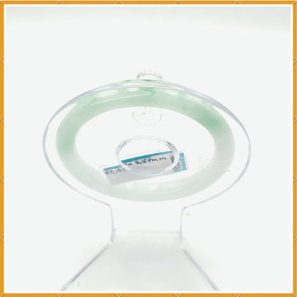 YingCollection 56mm PNJ222540 Certified Natural Color Green With Black Brown Spot Jadeite Jade Bangle Bracelet, Real Gemstone, Jewelry