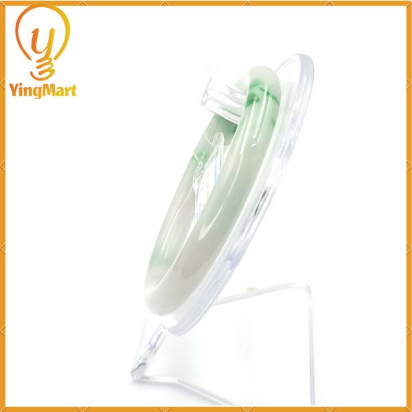 YingCollection 56mm PNJ222544 Certified Natural Color Green With Black Brown Spot Jadeite Jade Bangle Bracelet, Real Gemstone, Jewelry