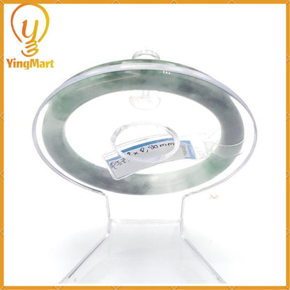 YingCollection 59mm PNJ222556 Certified Natural Color Green With Black Brown Spot Jadeite Jade Bangle Bracelet, Real Gemstone, Jewelry