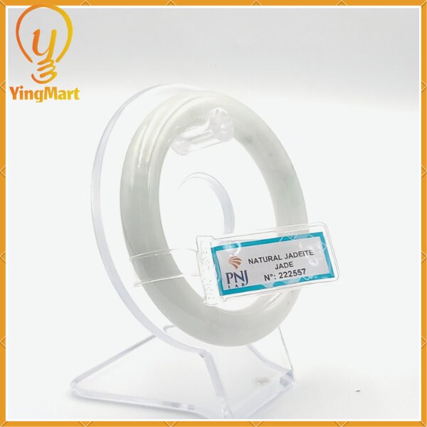 YingCollection 56mm PNJ222557 Certified Natural Color With Black Brown Spot Jadeite Jade Bangle Bracelet, Real Gemstone, Jewelry