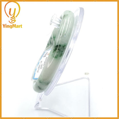 Jade Bangle 58mm PNJ226710 Certified | Yingmart Natural Color Green White to Green, Grey White, Brown Jadeite Jade Bracelet for Men, Women.