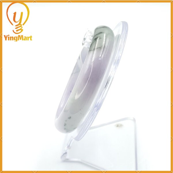 YingCollection 58mm PNJ226713 Certified Natural Color Green With Black Brown Spot Jadeite Jade Bangle Bracelet, Real Gemstone, Jewelry