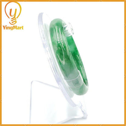 Jade Bangle 54mm PNJ202634 Certified | Yingmart Natural Color Green White to Green, Light Grey Jadeite Jade Bracelet for Men, Women.