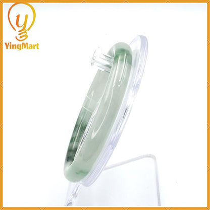 YingCollection 59mm PNJ223238 Certified Natural Color Green With Black Brown Spot Jadeite Jade Bangle Bracelet, Real Gemstone, Jewelry