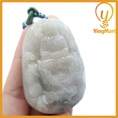 Yingmart Good Price 100% Natural Jadeite  Jade Pendant Natural Grade A  Hand Carved Dragon Kwanyin Guanyin Burmese Myanmar Genuine  Type A