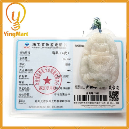 Yingmart Good Price 100% Natural Jadeite  Jade Pendant Natural Grade A  Hand Carved Dragon Kwanyin Guanyin Burmese Myanmar Genuine  Type A