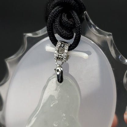 Yingmart High-Quality Translucent White  Phoenix Burmese Myanmar Genuine Jadeite Jade Grade A Hand Craving Pedant with 925S Hook Setting