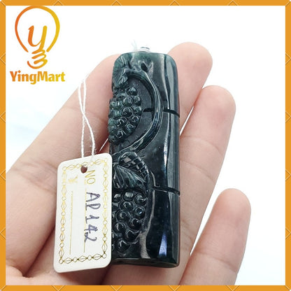 Yingmart Jade Pendant 100% Natural Burmese Myanmar Genuine Jadeite Real Jade Grade A Type A Hand Carved
