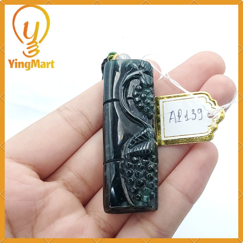 Yingmart Jade Pendant 100% Natural Burmese Myanmar Genuine Jadeite Real Jade Grade A Type A Hand Carved