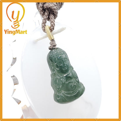 Yingmart Good Price 100% Natural Jadeite Jade  Burma Jade Guanyin Pendant Myanmar Jade  Hand Craving Pendant