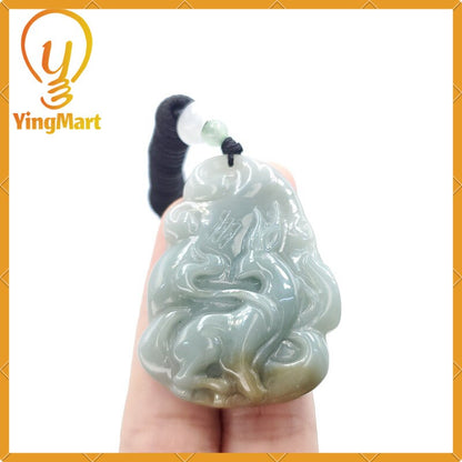 Yingmart 100% Natural Jade Pendant Hand Carved  Burmese Myanmar Genuine Jadeite Real Jade Grade A Type A