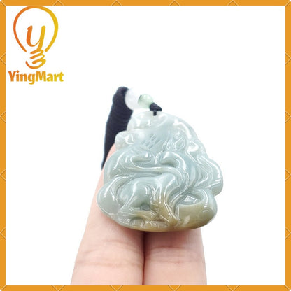 Yingmart 100% Natural Jade Pendant Hand Carved  Burmese Myanmar Genuine Jadeite Real Jade Grade A Type A