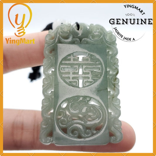 Yingmart 100% Natural Jade Jadeite Carved Hand Burmese Myanmar Genuine Grade A Type A