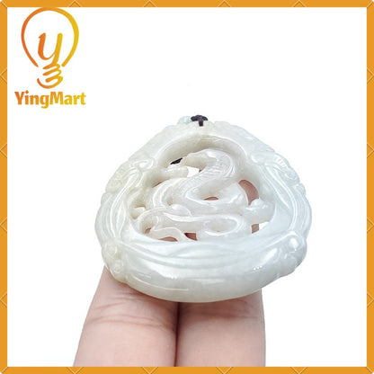 Yingmart Jade Zodiac Snake 100% Natural Jade Pendant  Burmese Myanmar Genuine Jadeite Real Jade Grade A Type A Hand Carved