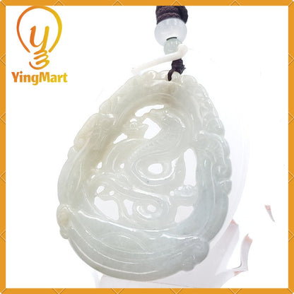 Yingmart Jade Zodiac Snake 100% Natural Jade Pendant  Burmese Myanmar Genuine Jadeite Real Jade Grade A Type A Hand Carved