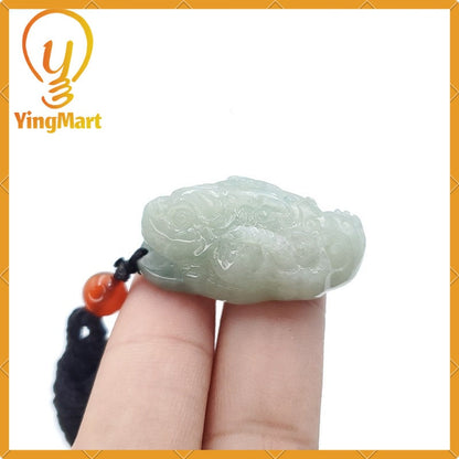 Yingmart Fortune Pixiu Pendant 100% Natural  Burmese Myanmar Genuine Jadeite Real Jade Grade A Type A Hand Carved