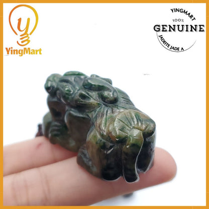 Yingmart Natural Marble PiXiu Pendant Genuine Jadeite Real Jade Type A Grade A Type A Hand Carved
