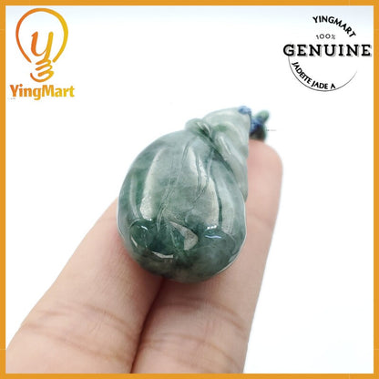 Yingmart Fei Cui Money Bag Jade Pendant 100% Genuine Jadeite Real Jade Type A Grade A Hand Carved