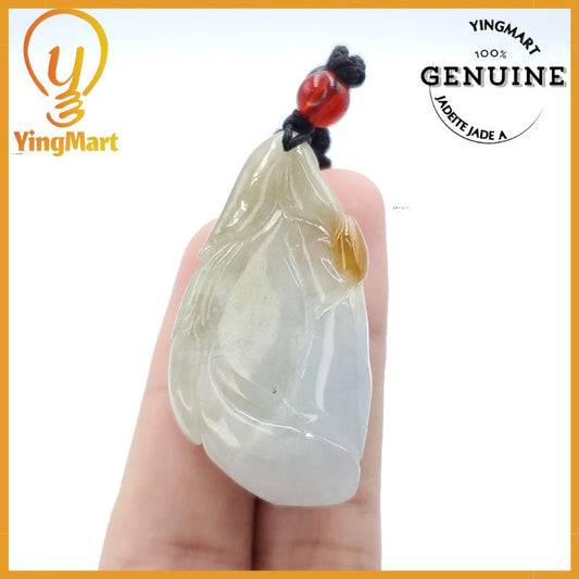 Yingmart Imperial 100% Natural Fei Cui Vintage Pendant Genuine Jadeite Real Jade Type A Grade A Hand Carved