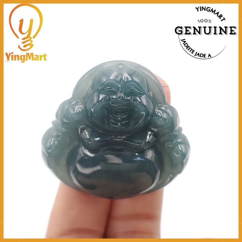 Yingmart Buddha Jade Pendant 100% Genuine Burmese Myanmar Jadeite Real Jade Type A Grade A Hand Carved