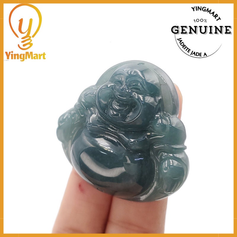 Yingmart Buddha Jade Pendant 100% Genuine Burmese Myanmar Jadeite Real Jade Type A Grade A Hand Carved