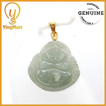 Yingmart Buddha Jade Pendant 100% Genuine Burmese Myanmar Jadeite Real Jade Type A Grade A Hand Carved