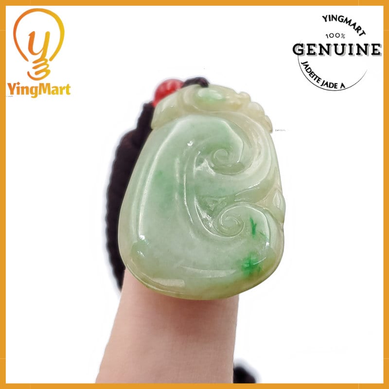 Yingmart Ruyi Jade Pendant  Genuine Jadeite Real Jade Type A Grade A Hand Carved