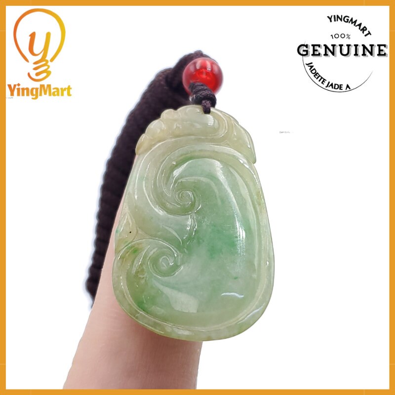 Yingmart Ruyi Jade Pendant  Genuine Jadeite Real Jade Type A Grade A Hand Carved