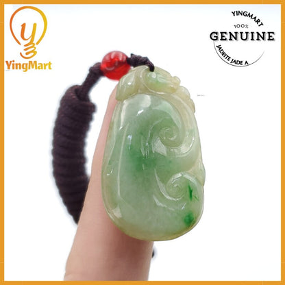 Yingmart Ruyi Jade Pendant  Genuine Jadeite Real Jade Type A Grade A Hand Carved