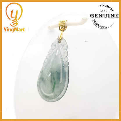 Yingmart Ruyi Jade Pendant  Genuine Jadeite Real Jade Type A Grade A Hand Carved