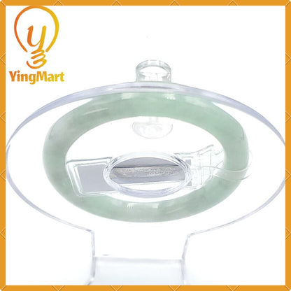 Yingmart 53mm LIULAB Certified Genuine Green Natural Jadeite Jade Thick Bangle Bracelets, Real Gemstone Bracelet, Vintage Jewelry