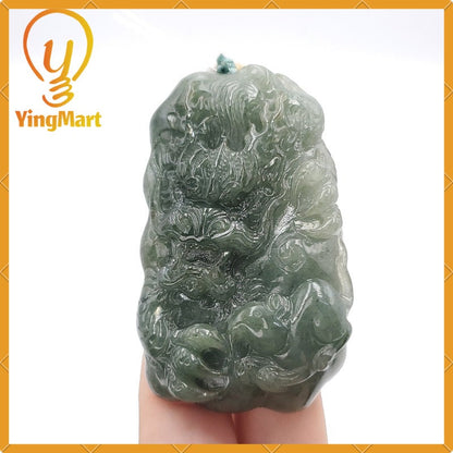 Yingmart 100% Natural Jade Dragon Pendant  Burmese Myanmar Genuine Jadeite Real Jade Grade A Type A